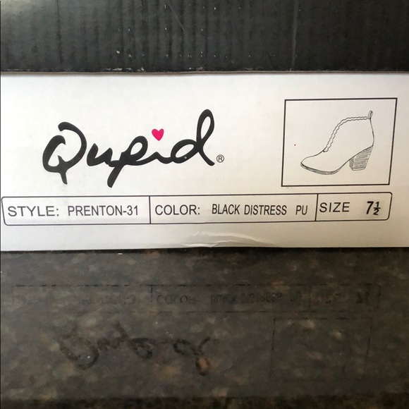 Qupid Open Top Bootie Black Size 7.5 - Picture 5 of 8